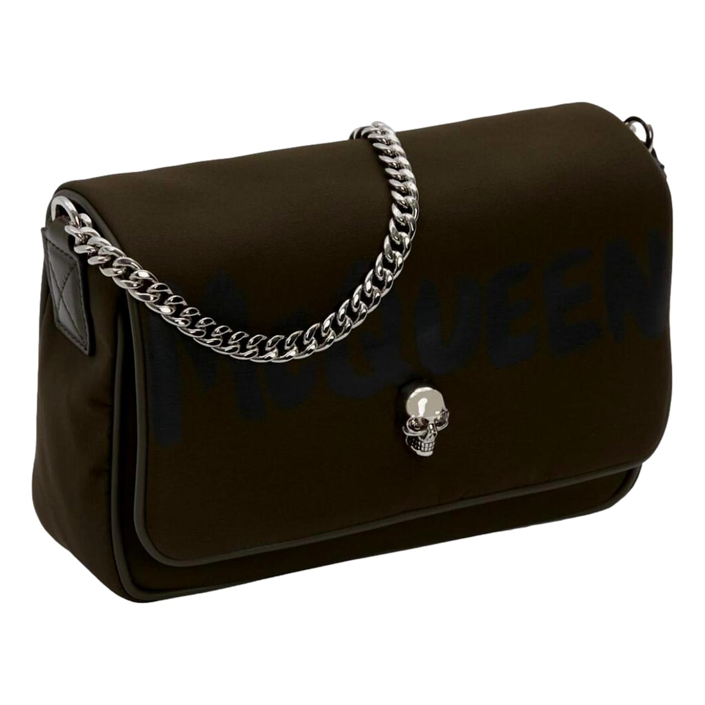 ALEXANDER MCQUEEN ベルトポーチ y2k ミリタリー グランジ Alexander McQueen Army Green Nylon Graffiti Skull Shoulder