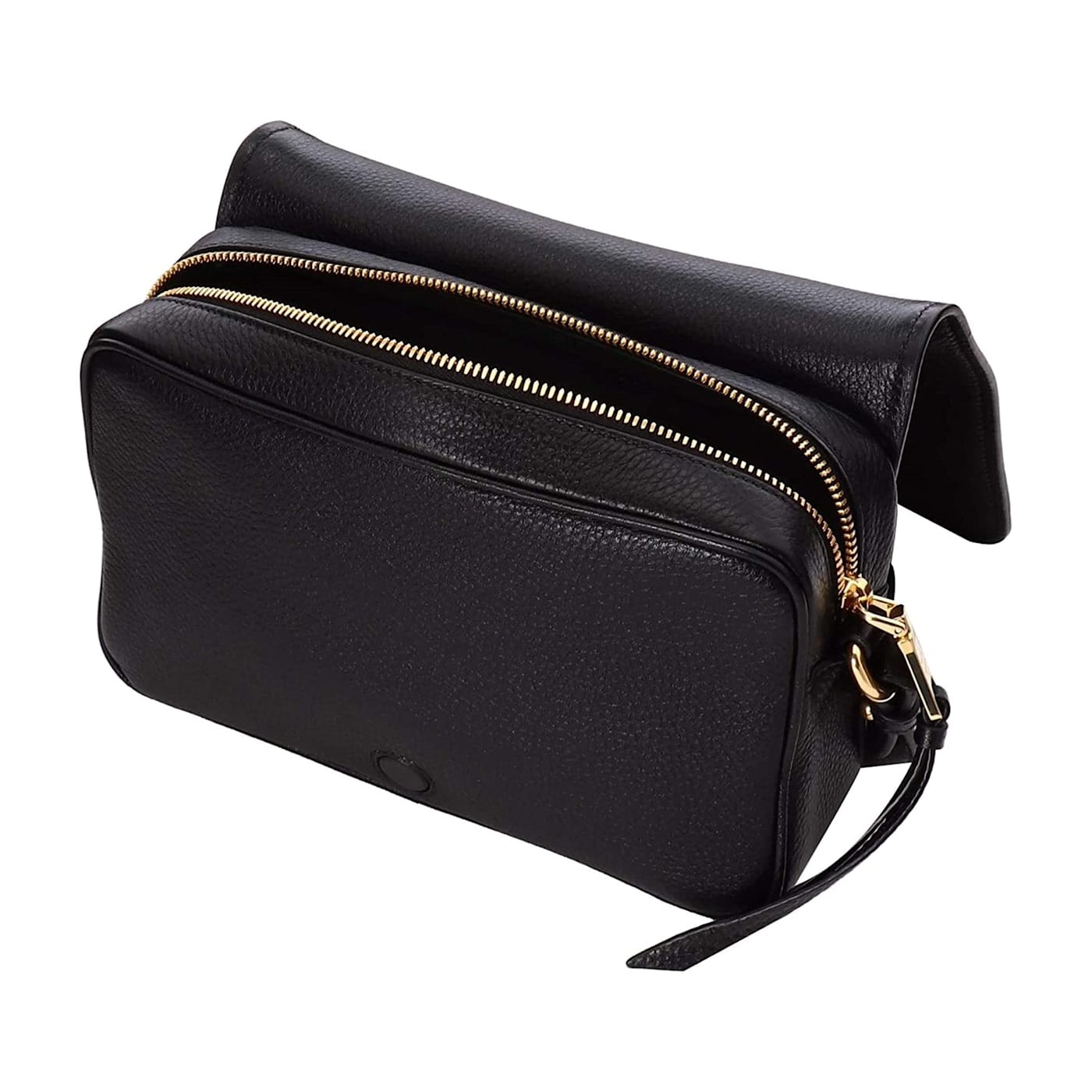 Prada Vitello Phenix Black Leather Flap Crossbody Bag - 13DYPA