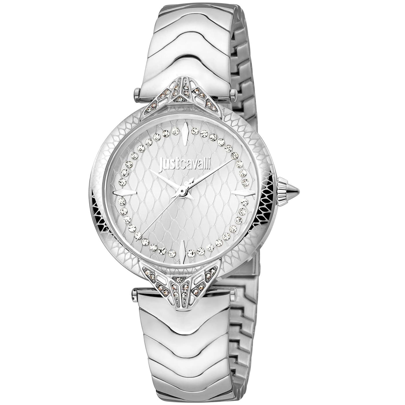 Just Cavalli Women s Snake Silver Dial Watch JC1L238M0045 Silver