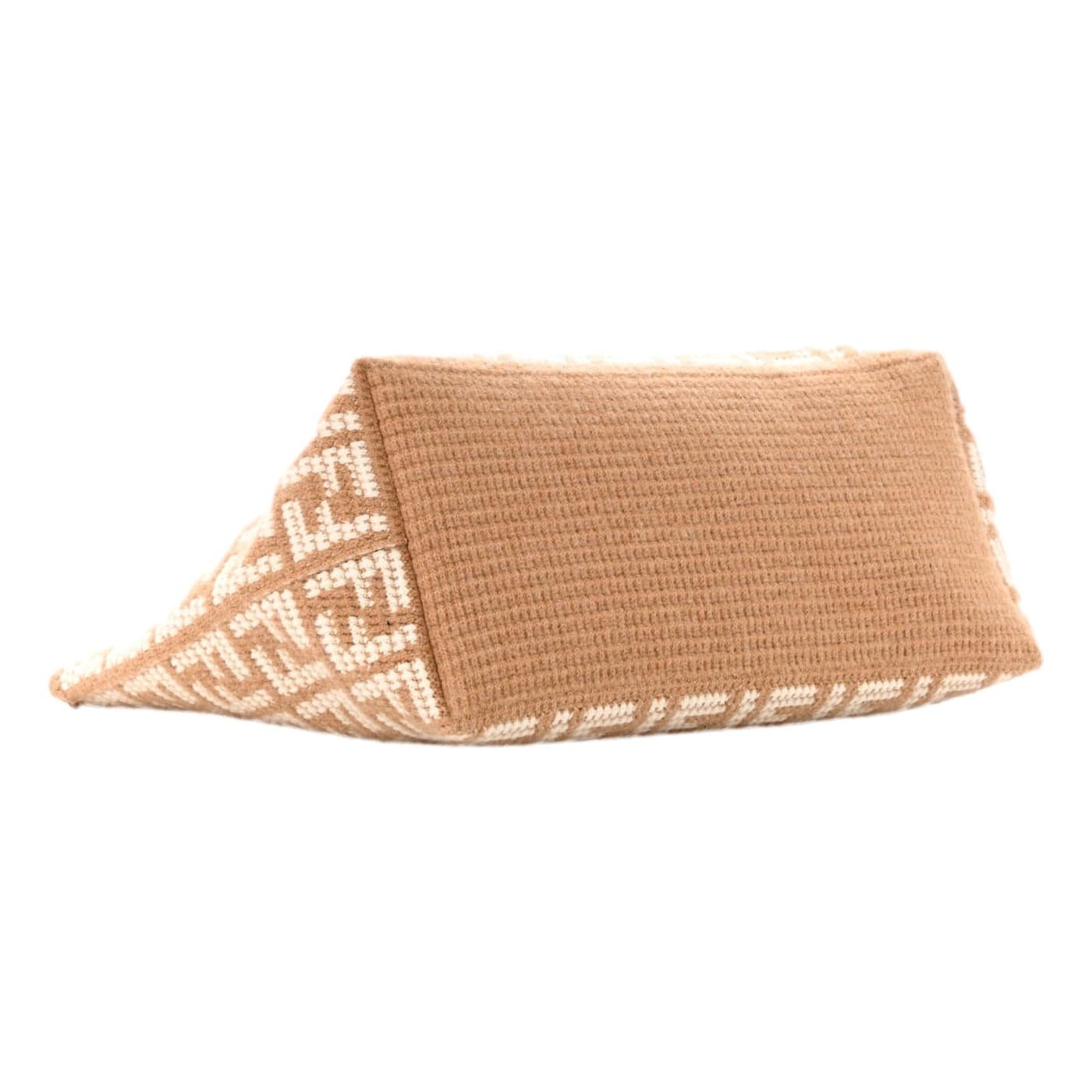 Fendi FF Cammello Beige Knitted Cashmere Large Shopper Tote Fendi FF Cammello Beige Knitted Cashmere Large Shopper Tote