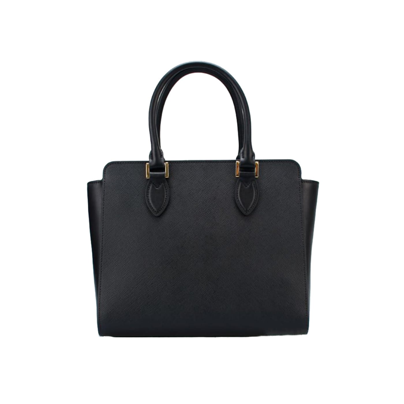 Prada Saffiano Borsa Black Leather Shoulder Tote Handbag