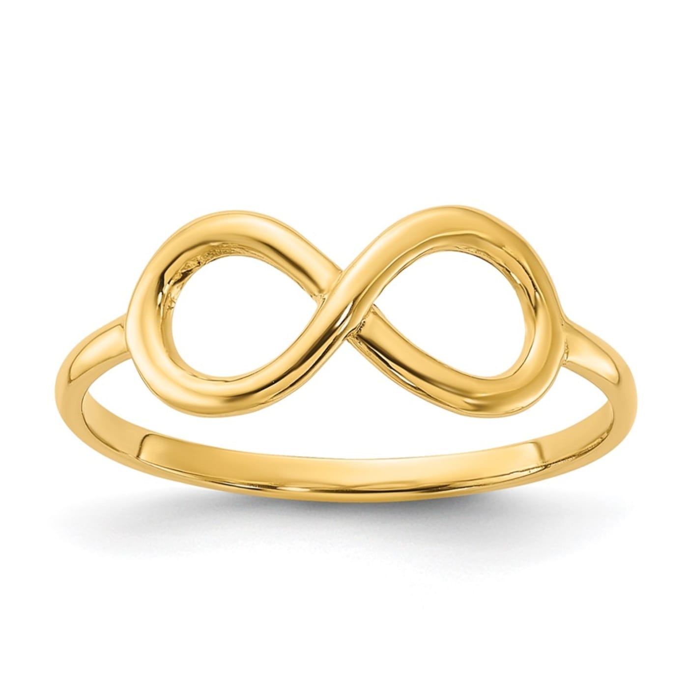 [DNSR] Infinity ring / 追跡付 14K Yellow Gold Polished Infinity Ring - 12937A