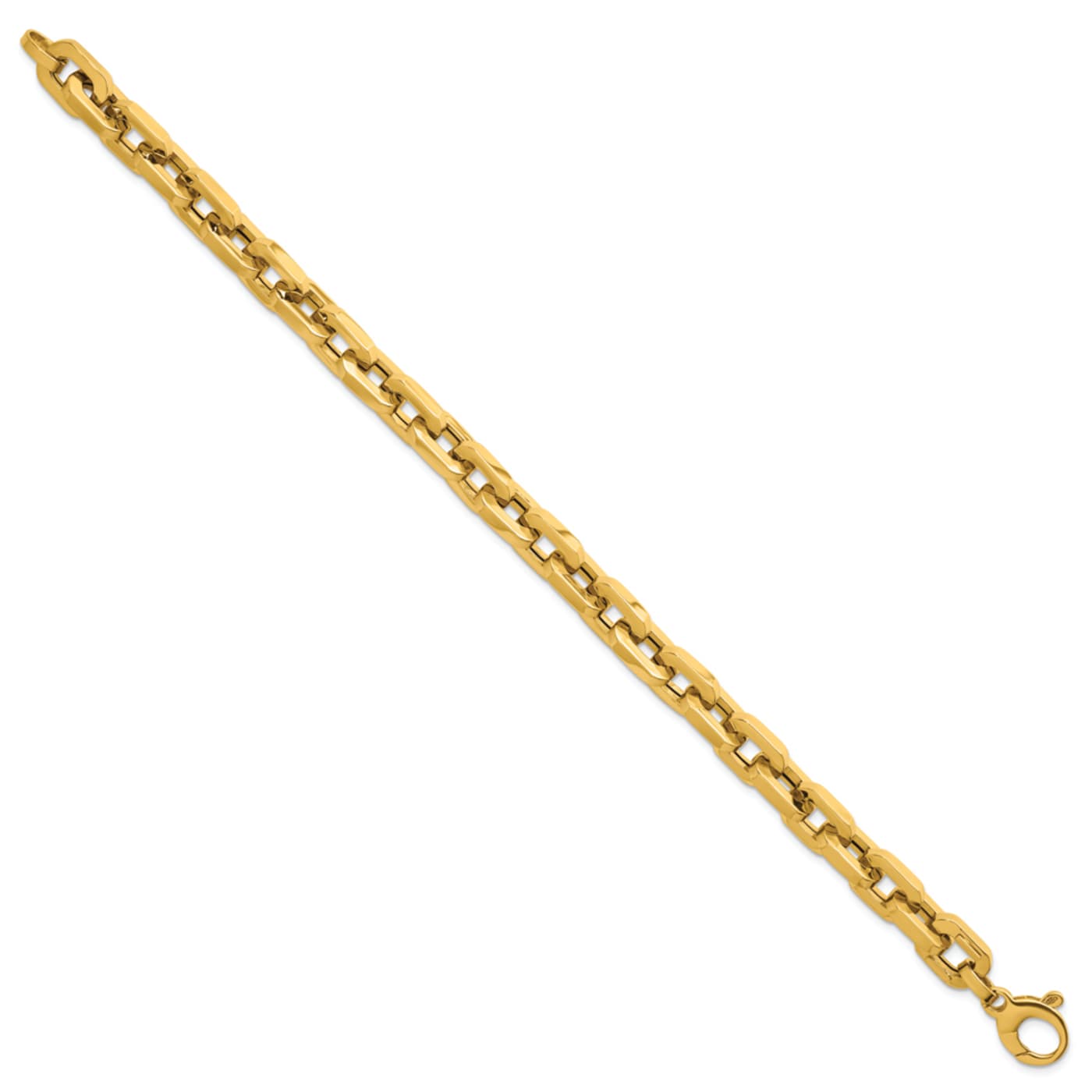 14K Yellow Gold 8.7mm Fancy Link 8.5 Inch Bracelet - 1B2VXA