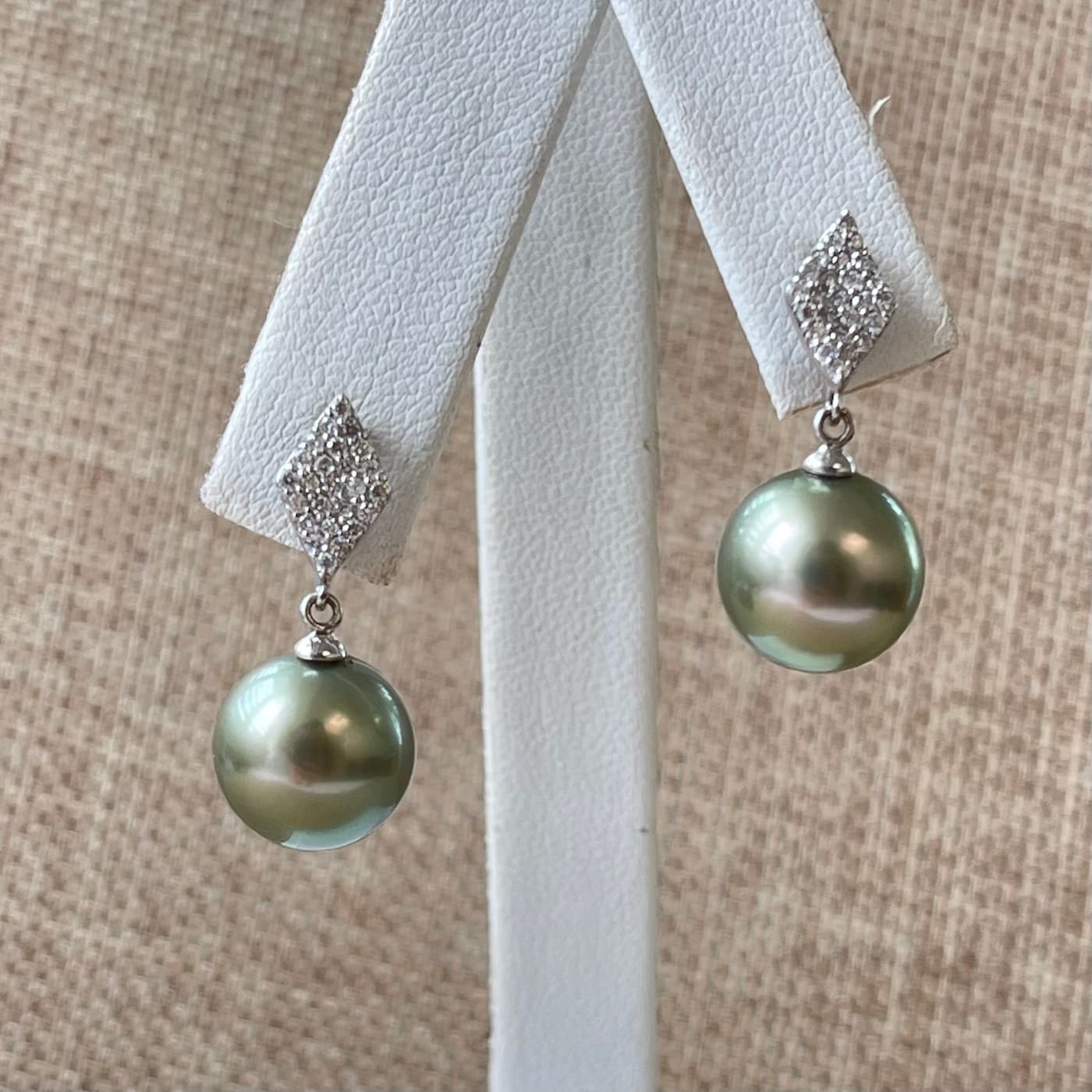 Pistachio pearl hotsell earrings