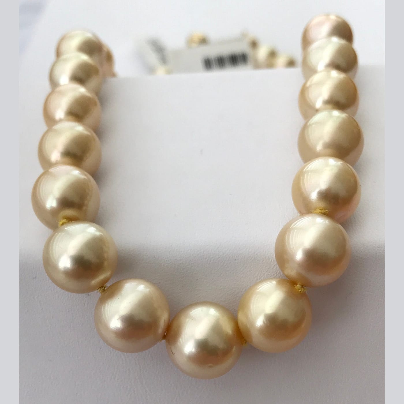 Double Strand South Sea Pearl Necklace with Diamond #511507 – Beladora