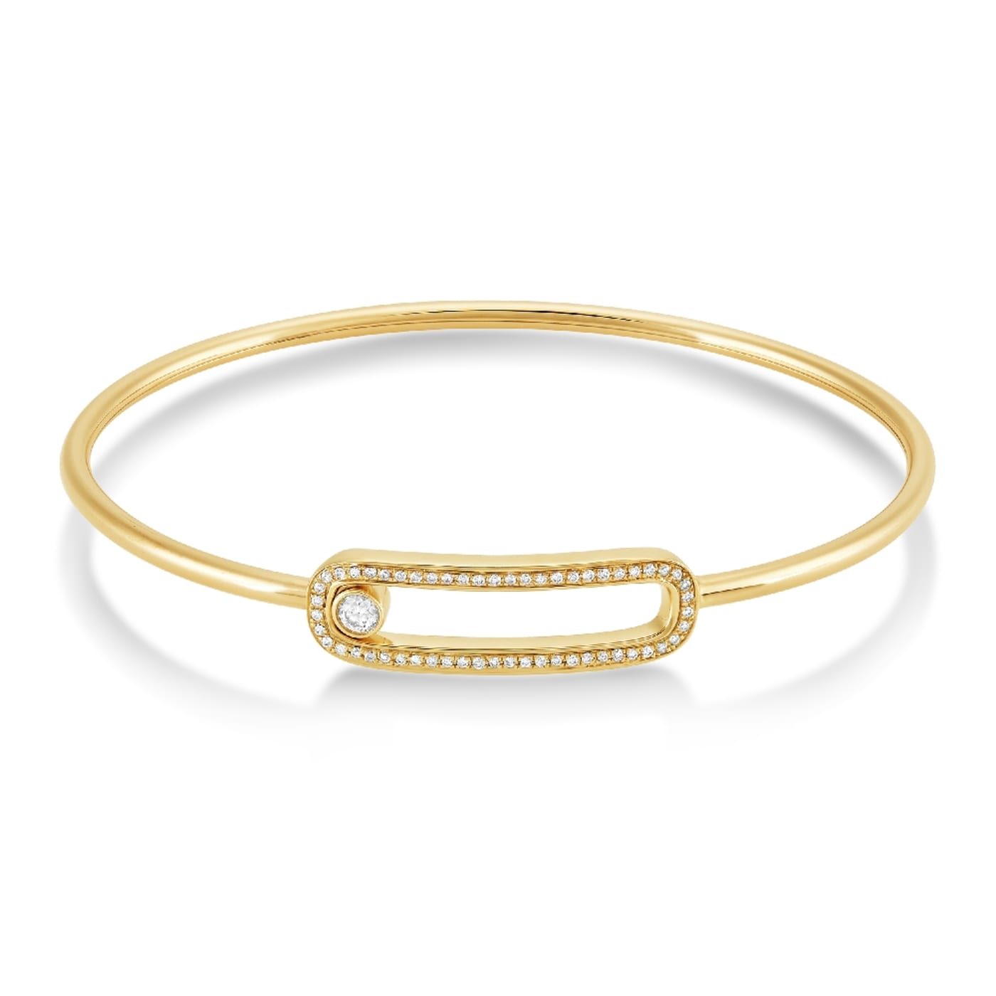 【超安い】 10K Yellow Gold Diamond Bangle Bracelet 0.33ctw - 1655LB 小物