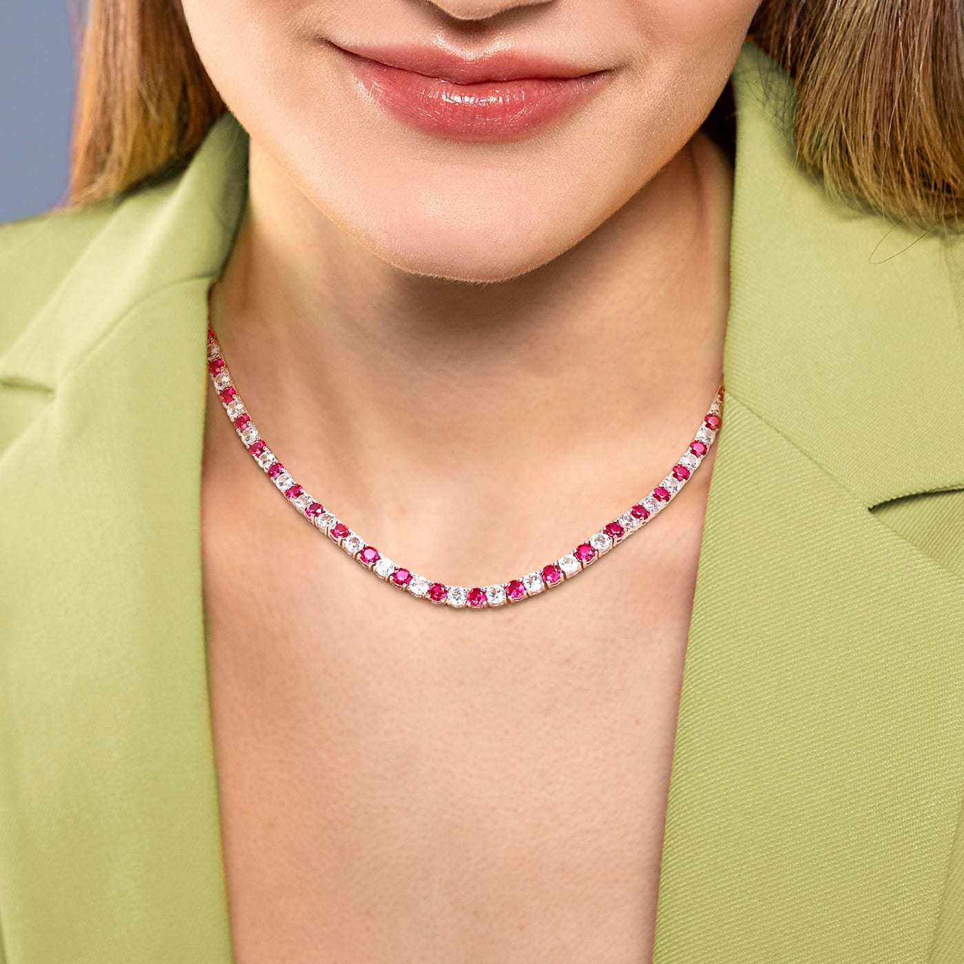 Ruby tennis necklace shop