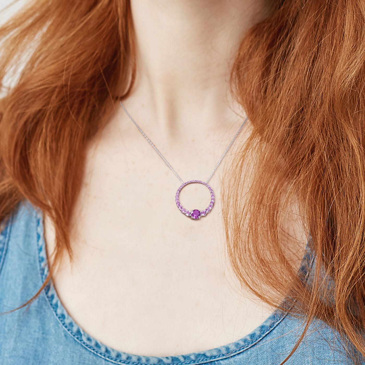 【BLACKPURPLE】[silver925] Luce Circle Pendant 10mm spiral tube circles sterling silver & black rubber pendants