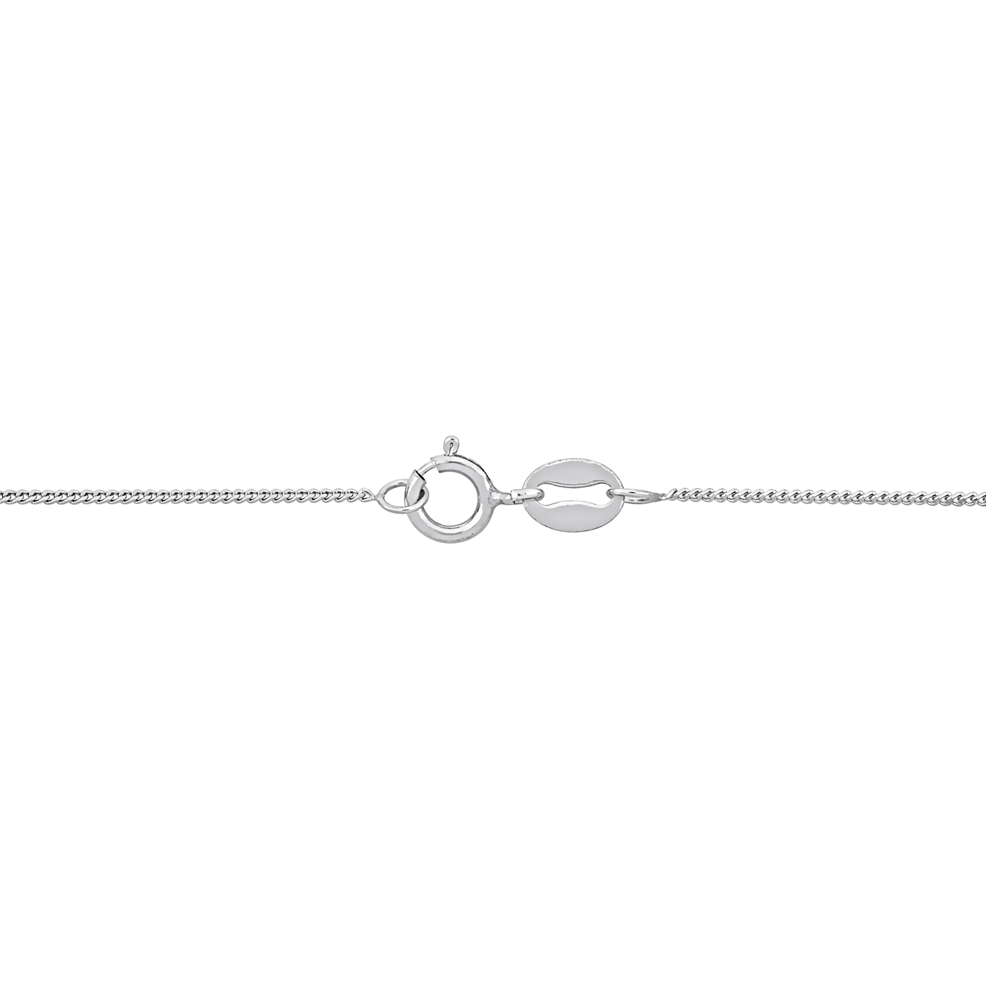 Curb Link Chain Necklace in Platinum, 16 in