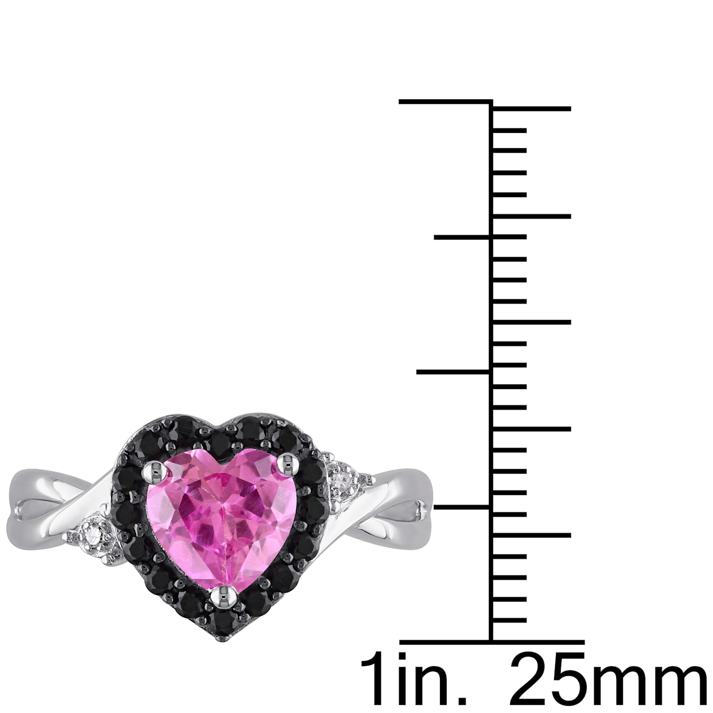 1 7/8 CT TGW Created Pink Sapphire, Spinel and Diamond