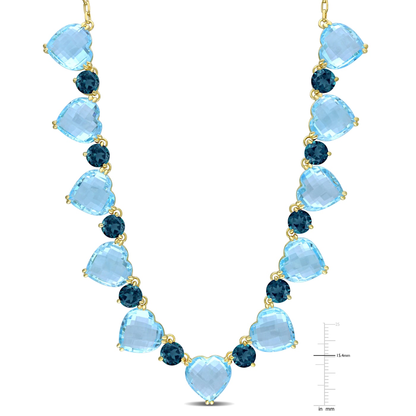 139 1/2 CT TGW Sky Blue Topaz and London Blue Topaz Necklace