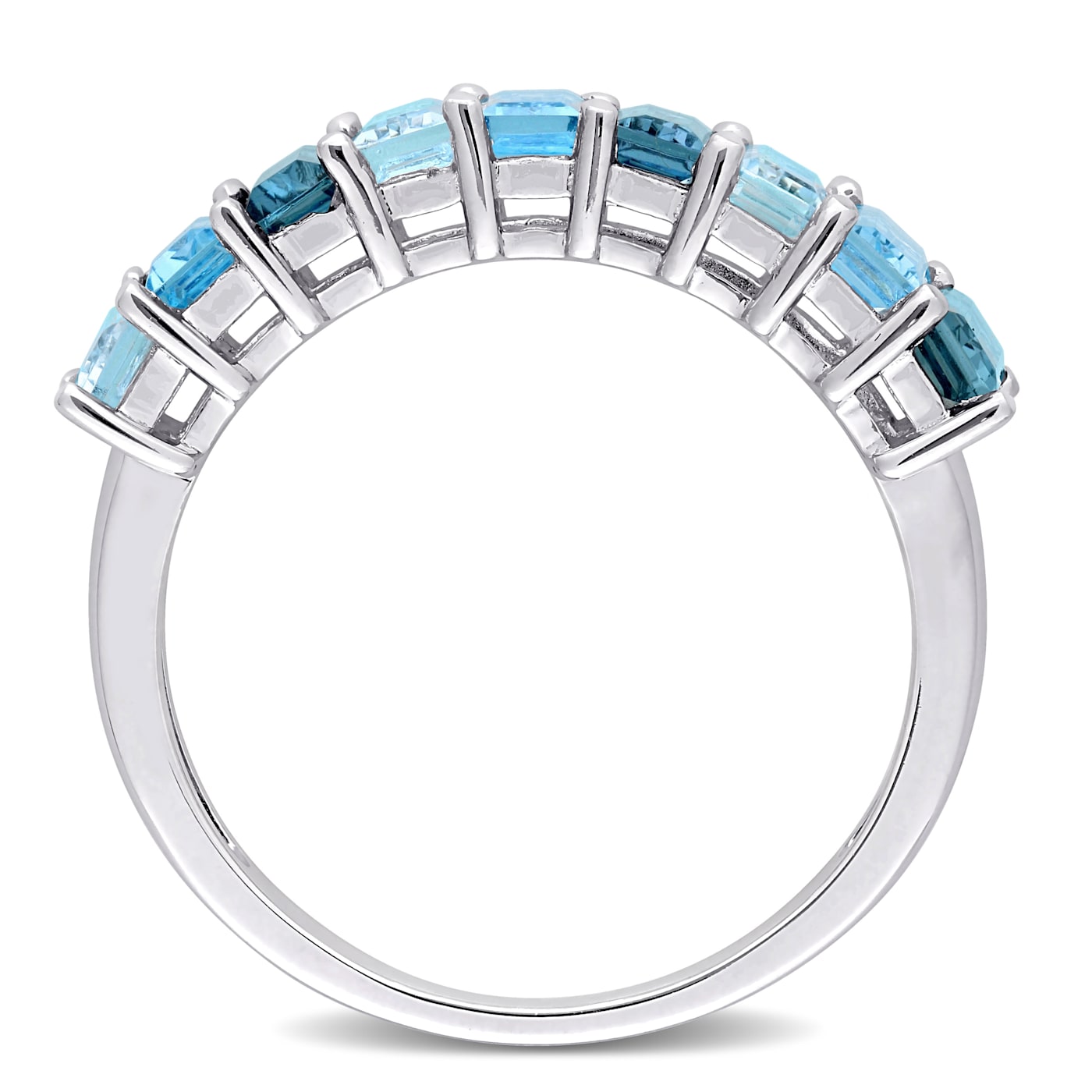 2 1/2 CT TGW Sky Blue, London Blue and Swiss Blue Topaz Ring