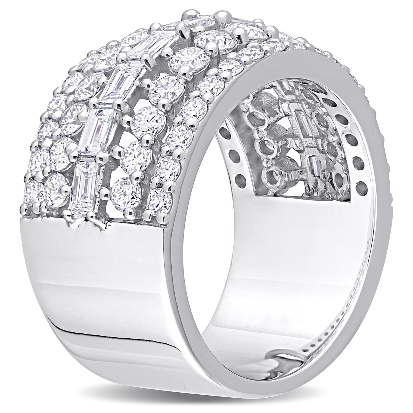 2 4/5 CT TW Diamond Multi-Row Semi-Eternity Ring in 14K