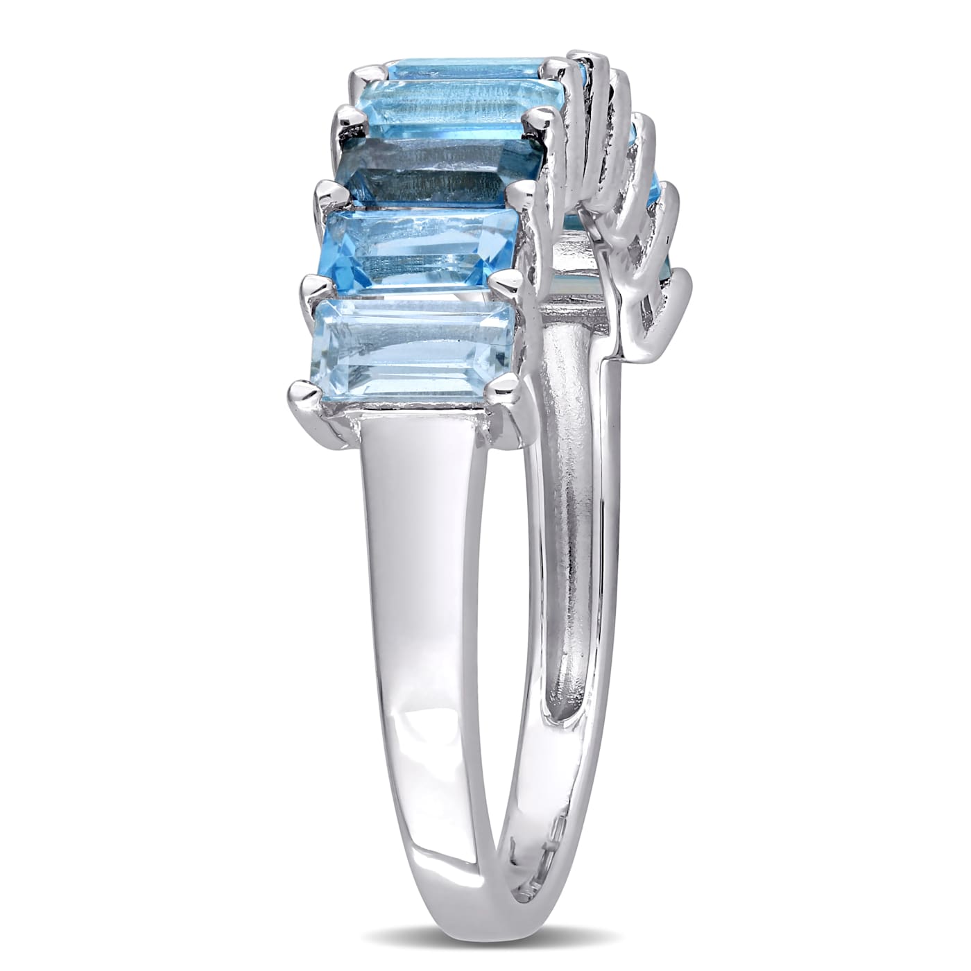2 1/2 CT TGW Sky Blue, London Blue and Swiss Blue Topaz Ring