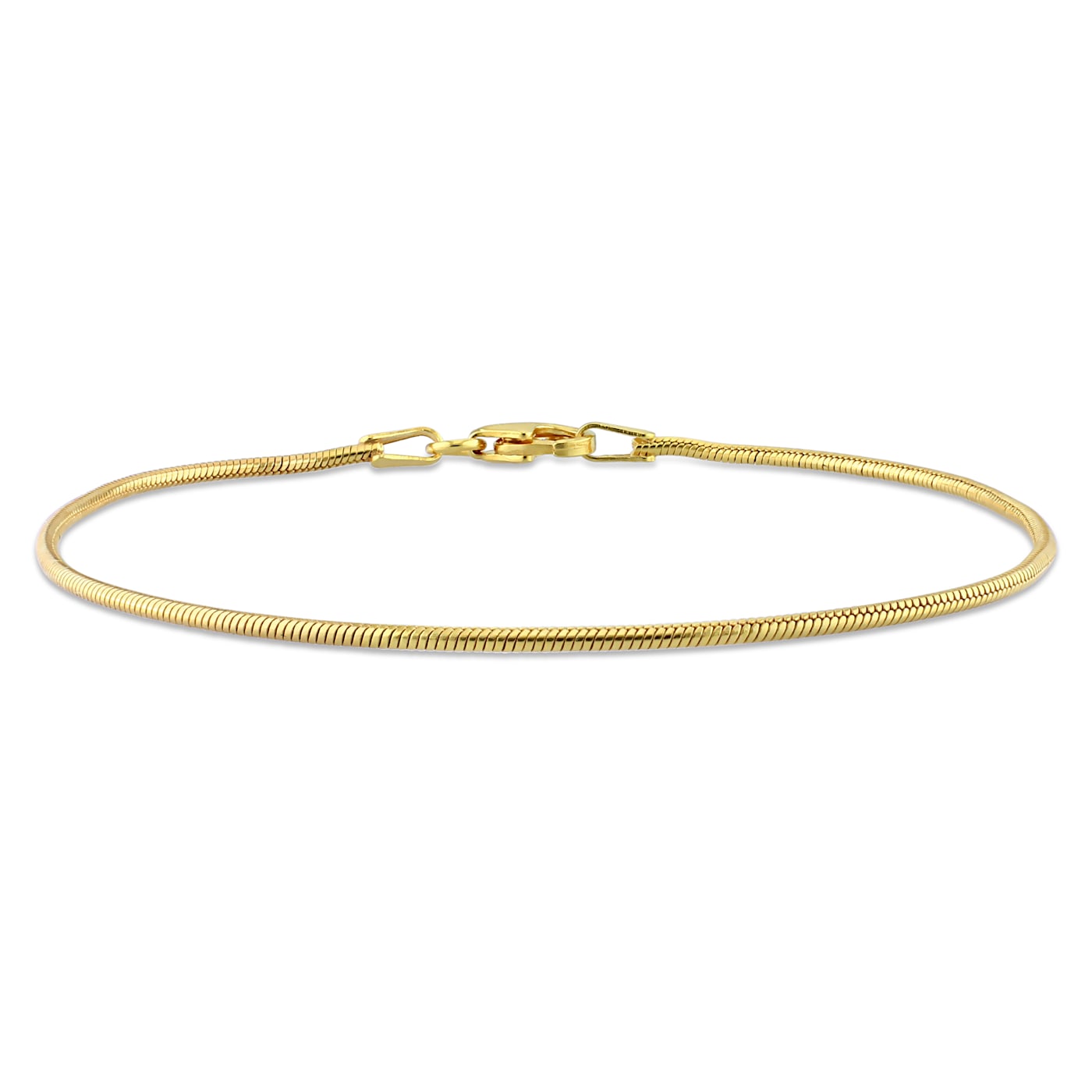 当社の 18K in Bracelet Chain Snake 1.2MM Yellow Sterling Over Gold アクセサリー