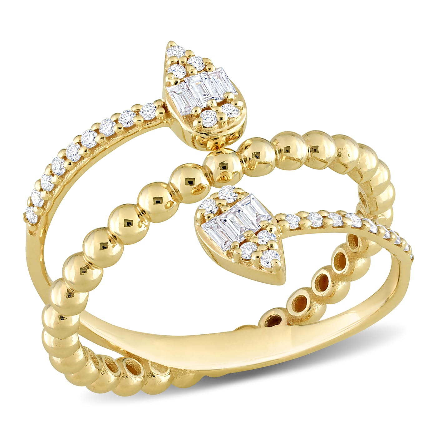 1/4 CT TW Diamond Coil Ring in 14K Yellow Gold - 12ZK9A 1/4 CT TW Diamond Coil Ring in 14K Yellow Gold - 12ZK9A