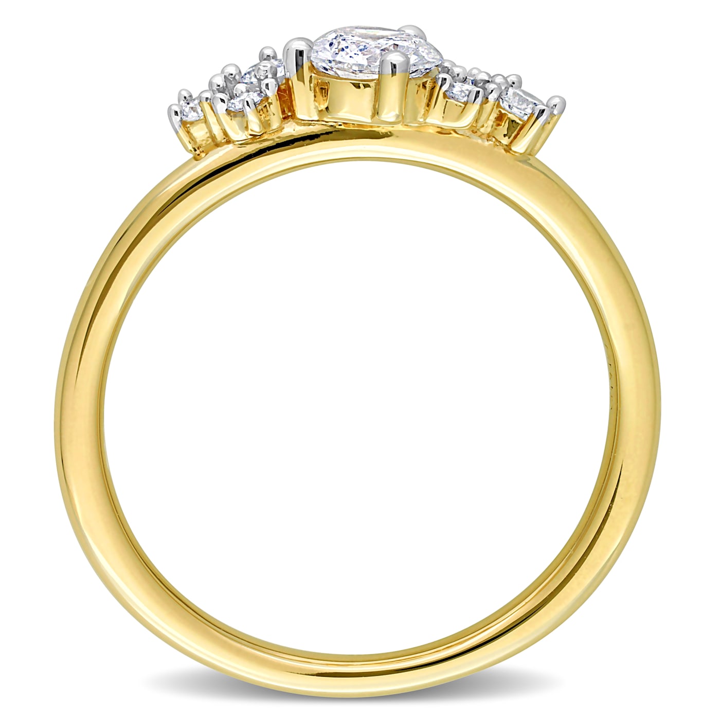 Men's Diamond (5/8 Ct. t.w.) Crown Key Pendant in 10K Yellow Gold - Yellow