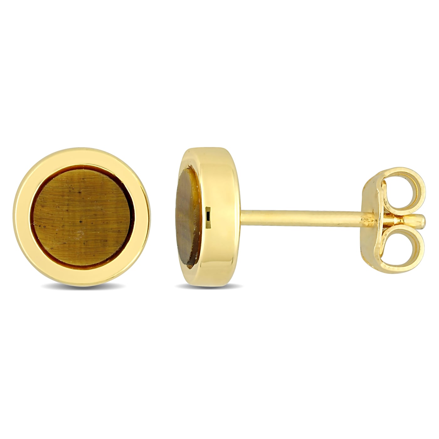 Tiger eye earrings gold hotsell