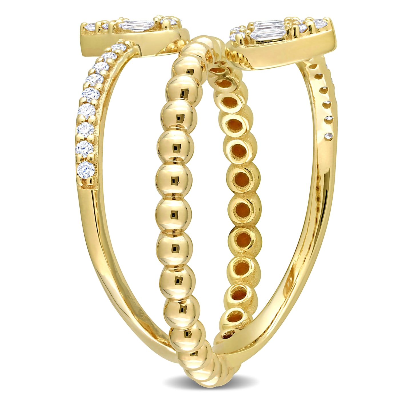 1/4 CT TW Diamond Coil Ring in 14K Yellow Gold - 12ZK9A 1/4 CT TW Diamond Coil Ring in 14K Yellow Gold - 12ZK9A