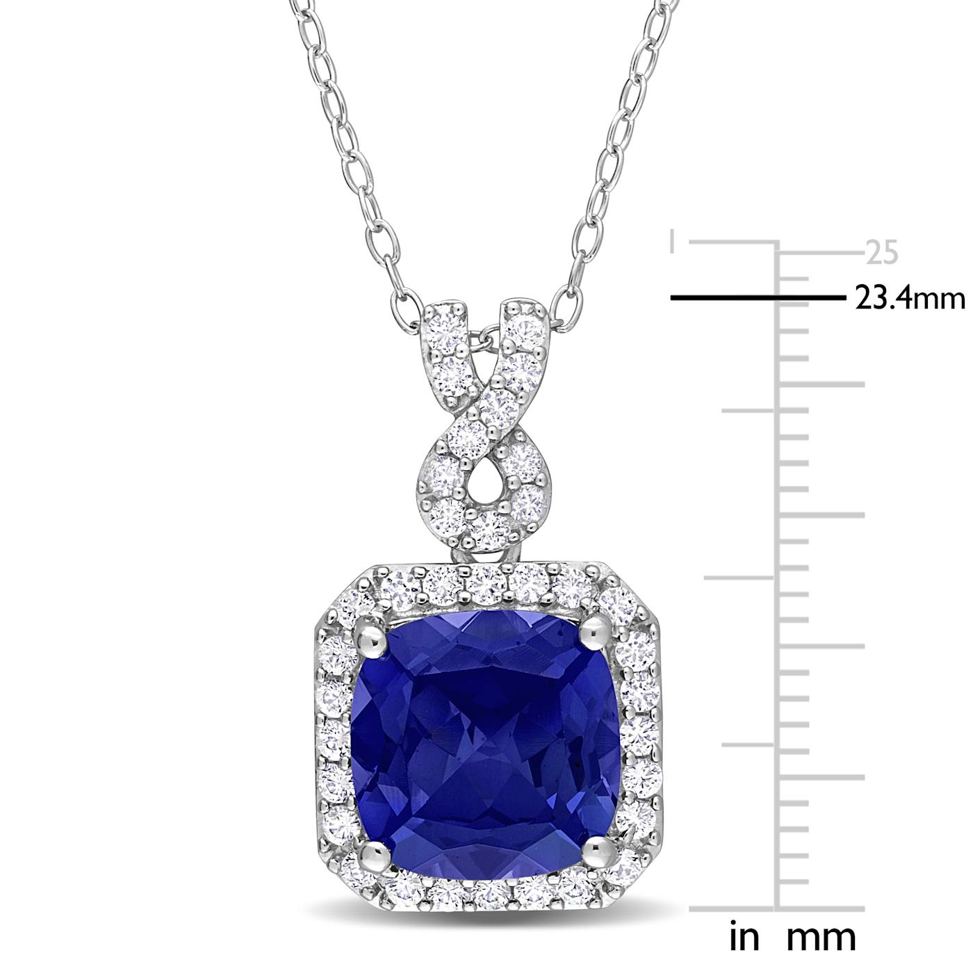 6 2/5 CT TGW Simulated Tanzanite and Created White Sapphire