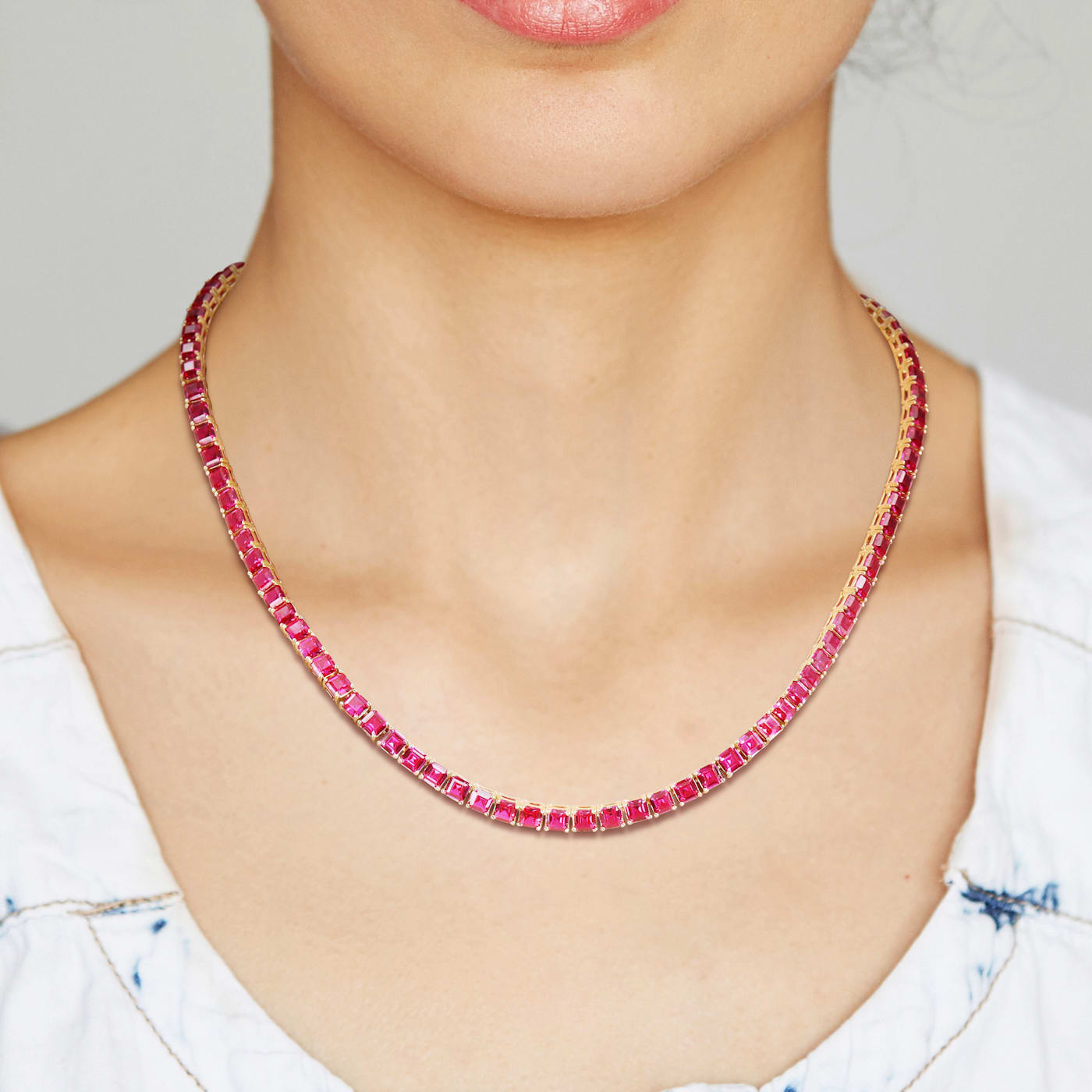 Ruby Beads And Rosecut Diamond Necklace | Renu Oberoi