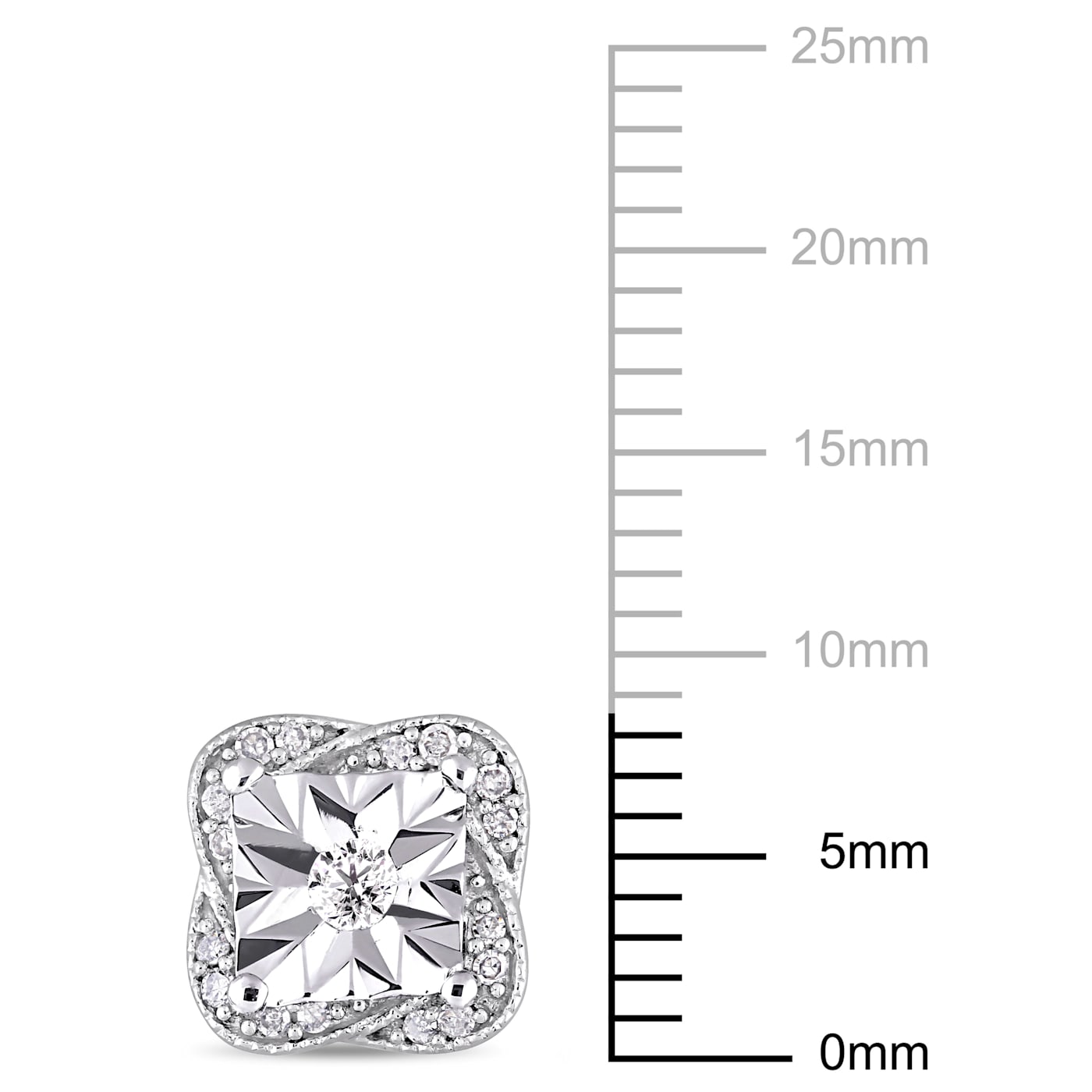 1/6 CT TW Diamond Stud Earrings in 10k White Gold - 12KWZA