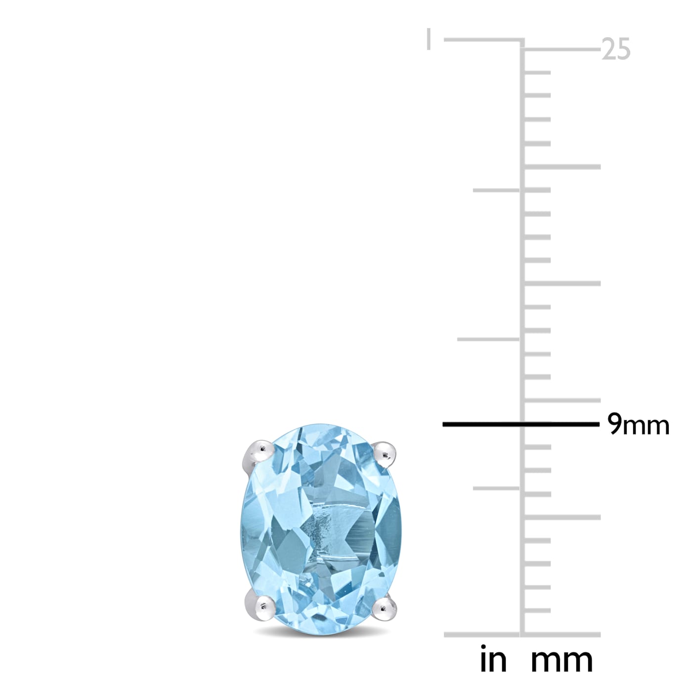 5 CT TGW Oval Sky Blue Topaz Stud Earrings in Sterling
