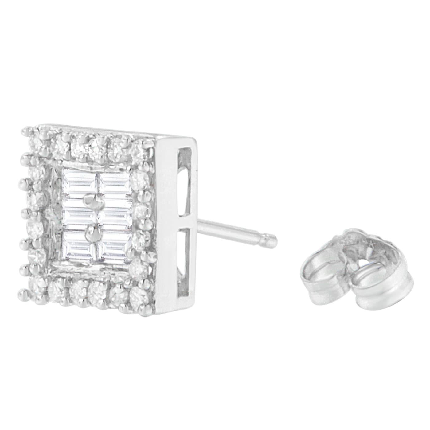 GIA G.G. 18KWG 0.1ctダイヤ入 ピンバッチ ☆新品☆『ダイヤモンド 0.10ct』GIA G.G.米国宝石学協会K18WG