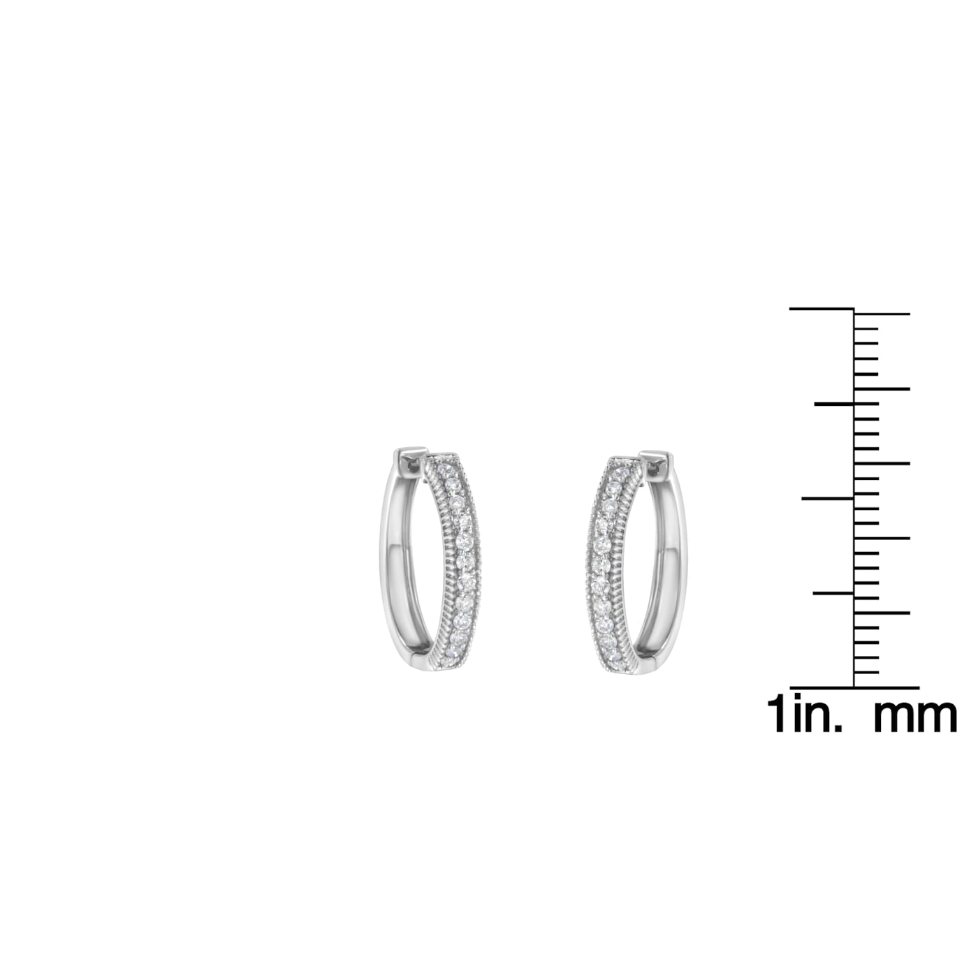 10K White Gold Diamond Hoop Earring 1.0ctw - 1CS3YA