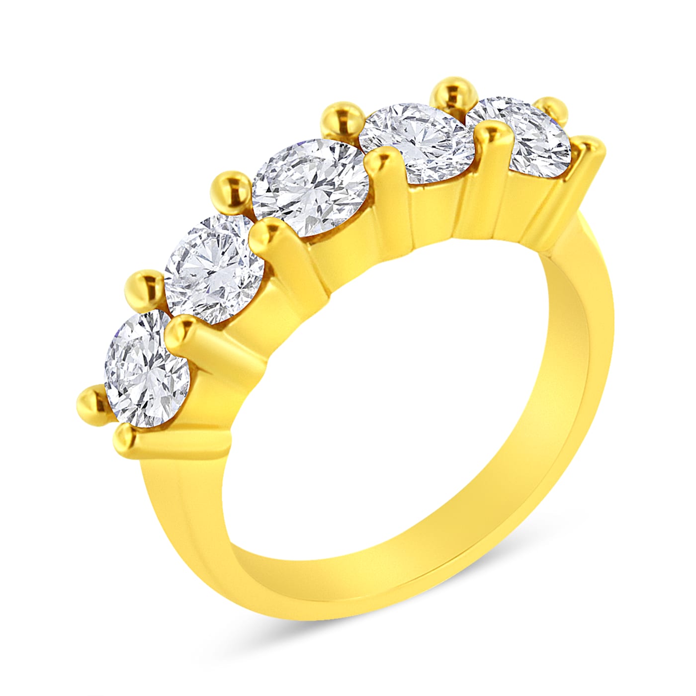 NEWモデル Silver Sterling Over Gold Yellow 14K 2.0ctw Stone 5 Diamond アクセサリー
