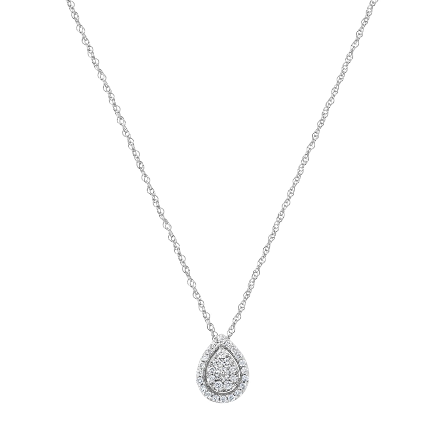 Sterling Silver 0.03cttw Diamond 'V' Initial Pendant (93131) – J Loupe
