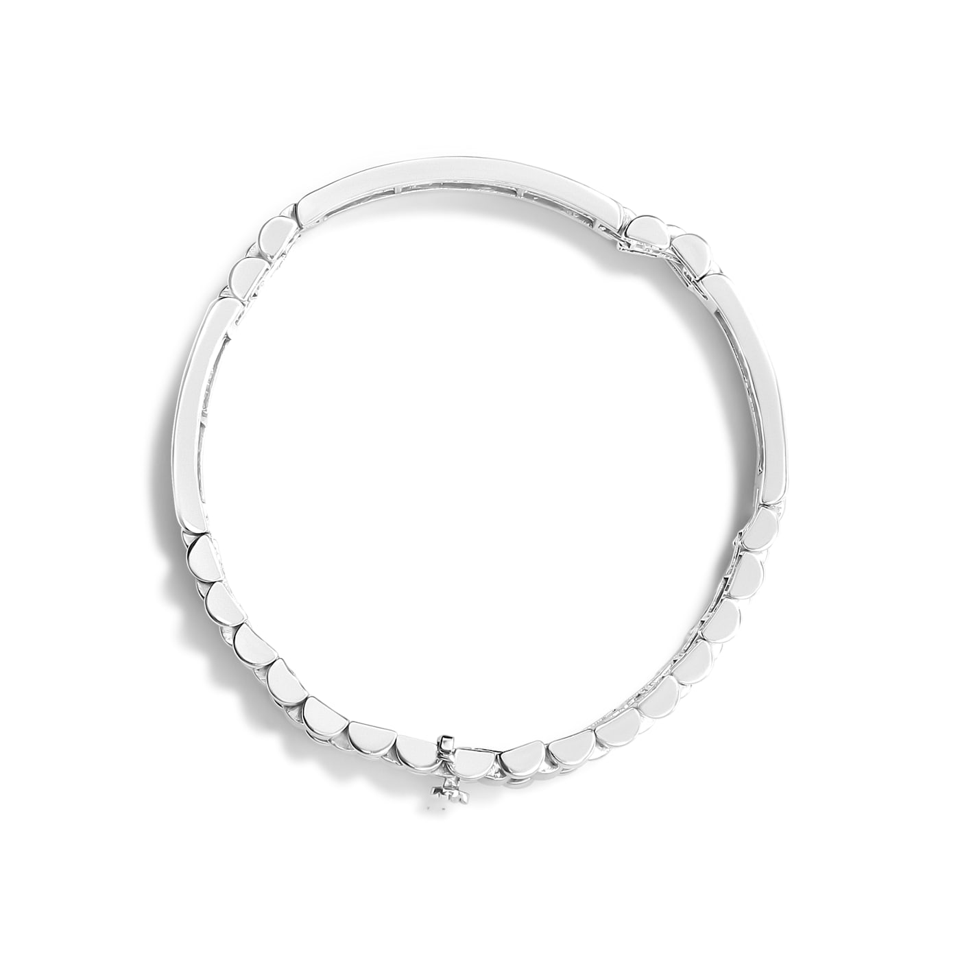 14K White Gold 12.0ctw Men's Invisible Set Diamond Tennis