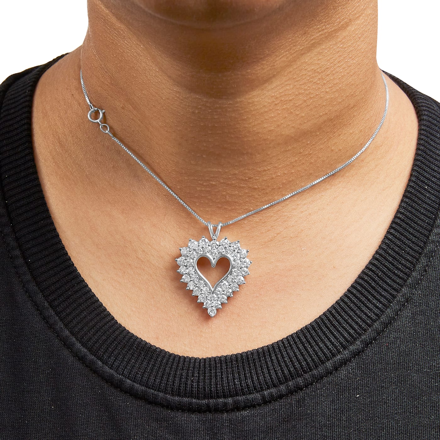 ★Hei★ heart texture pendant necklace HE22WINSG870XXFR Textured Heart Pendant Necklace – Aiori