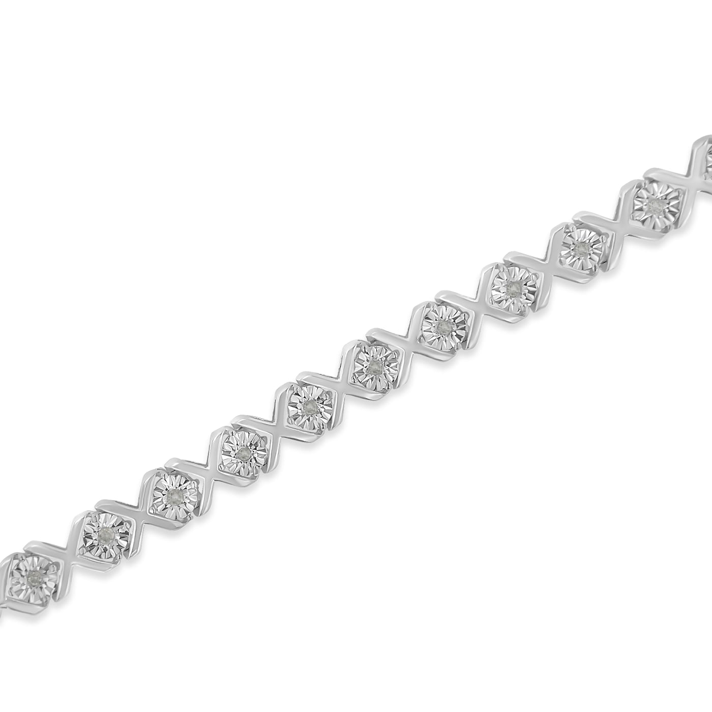 Sterling Silver 1/10 cttw Diamond 