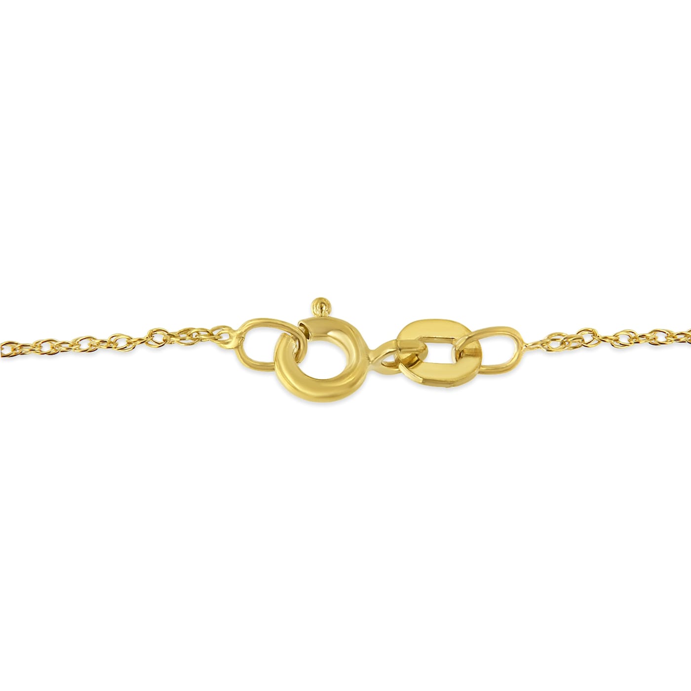 14K Yellow Gold Over Sterling Silver Diamond Accent Ribbon