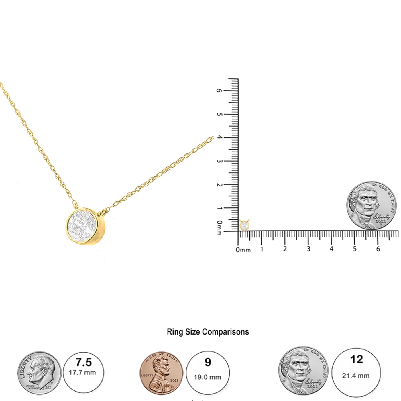 14K Yellow Gold Over Sterling Silver 1/3ctw Round Diamond 18
