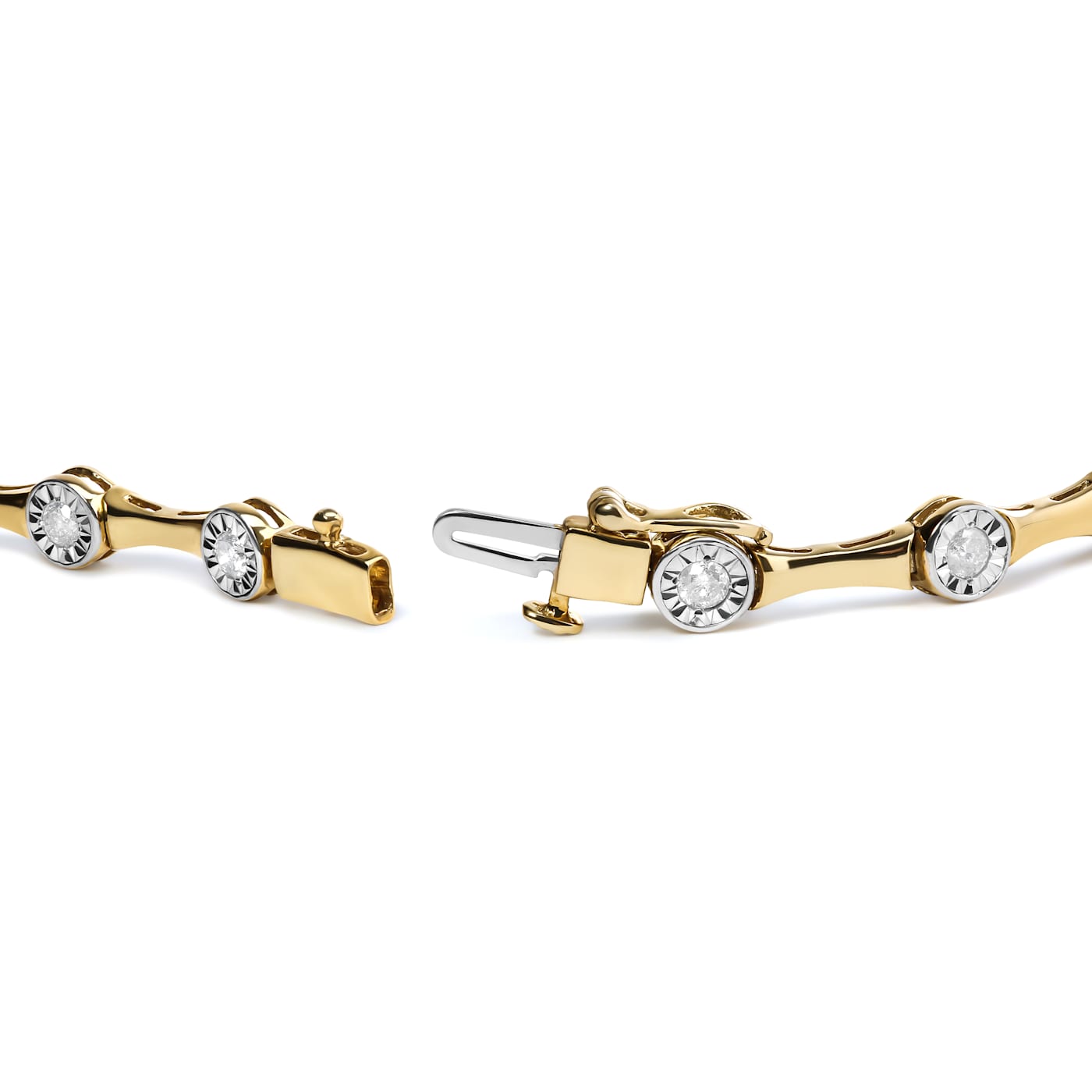 ブレスレット Round Bezel Pearl Balanced Bracelet #9906 Bezel-Set Round Freshwater Pearl Chain Bracelet