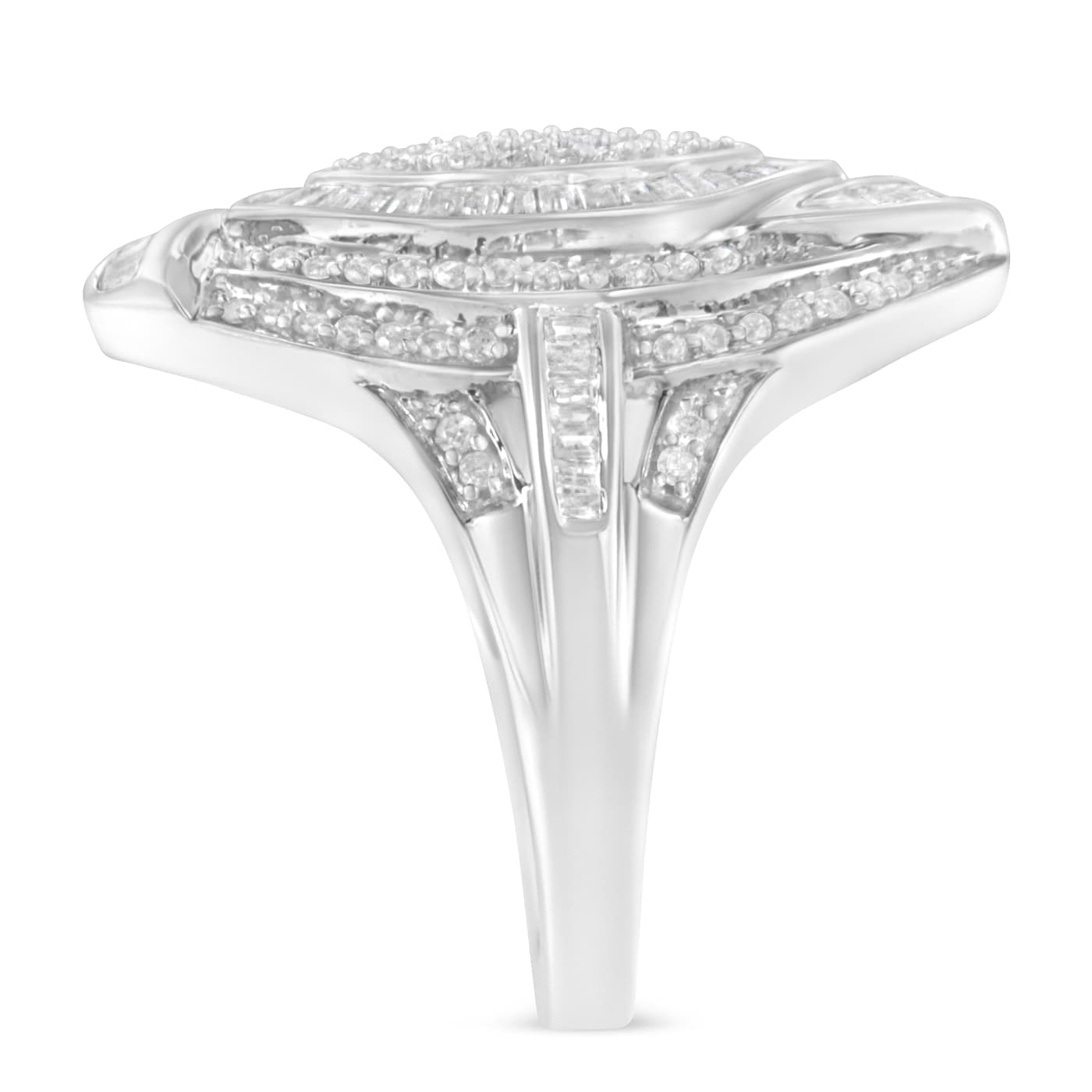 指輪・リング today37ar Round Ruby Angled Brushed Men 3 Stone Wedding Band 14K Gold