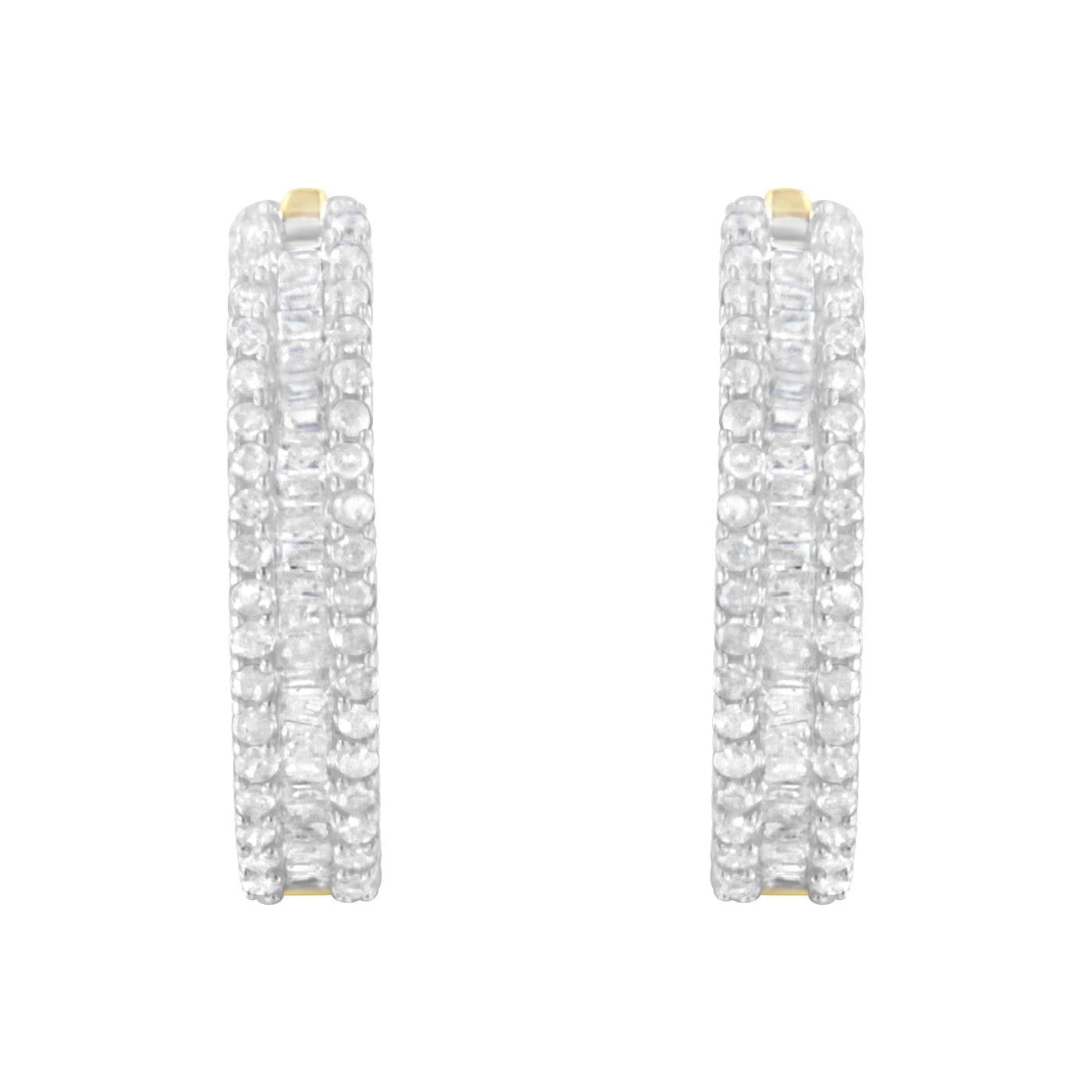 10K Yellow Gold Diamond Hoop Earring 3/4ctw - 12VS2A 10K Yellow Gold Diamond Hoop Earring 3/4ctw - 12VS2A