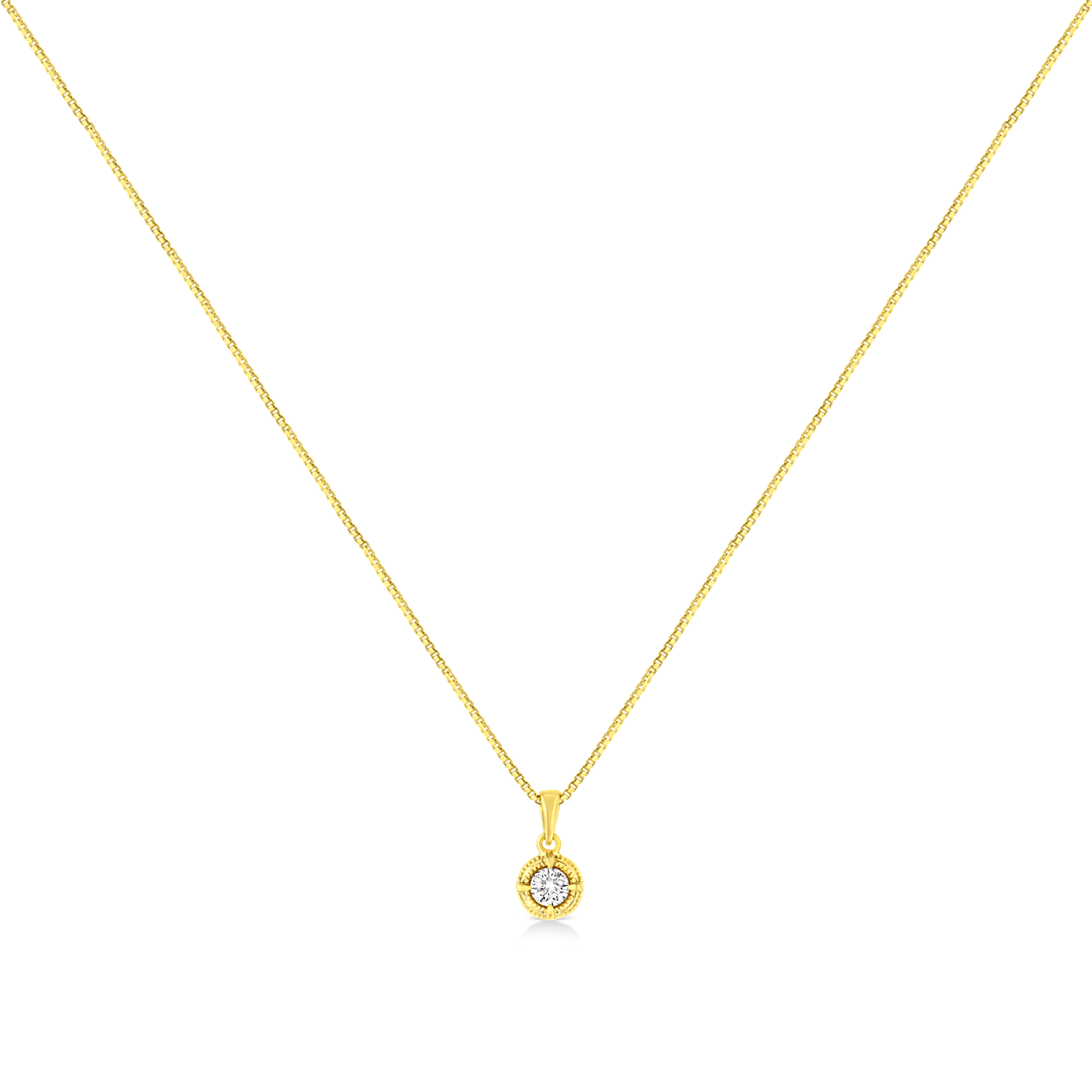 14K Yellow Gold Over Sterling 1/3ctw Diamond Solitaire