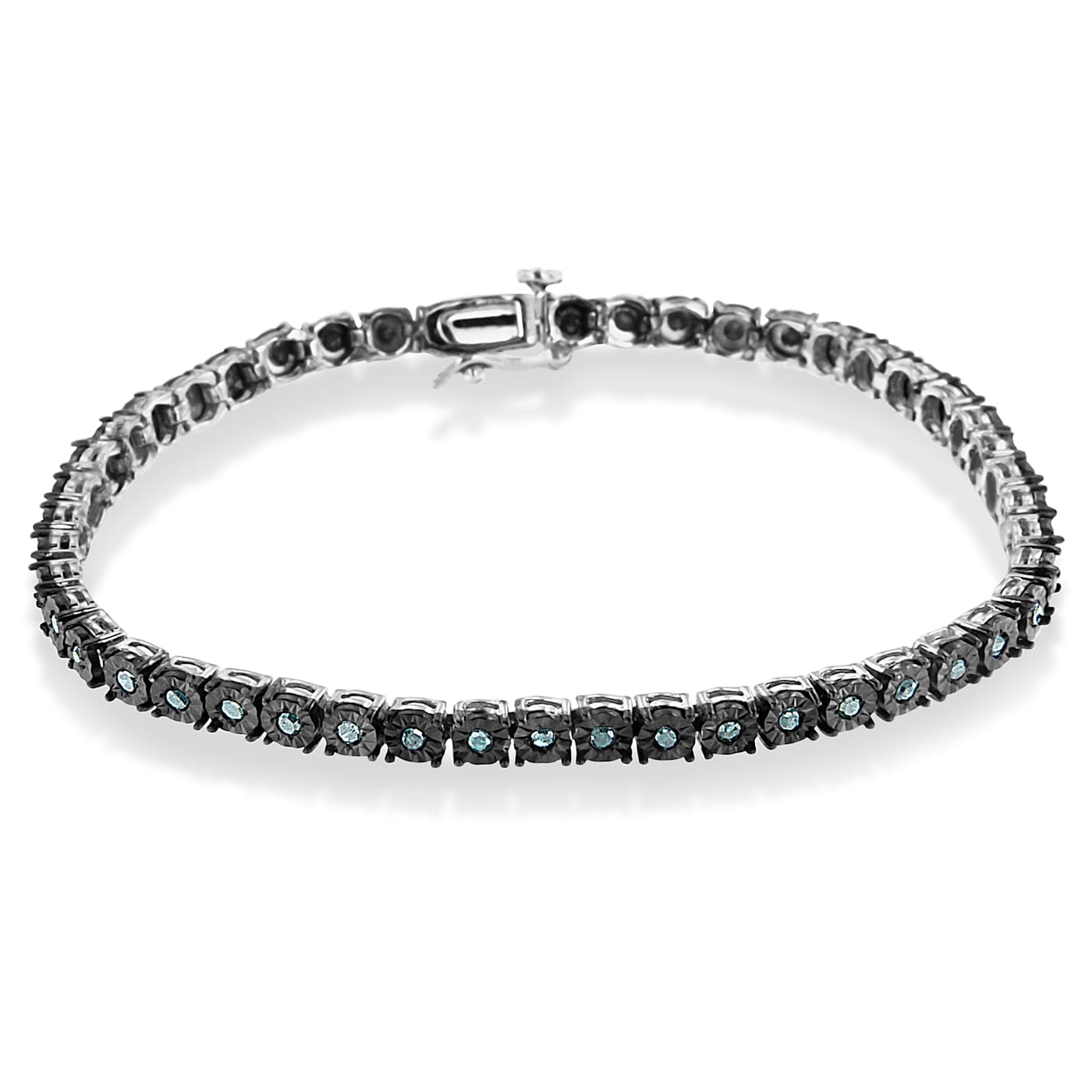 ダイアナ　バングル Sterling Silver 1 ct TDW Color Treated Rose Cut Diamond