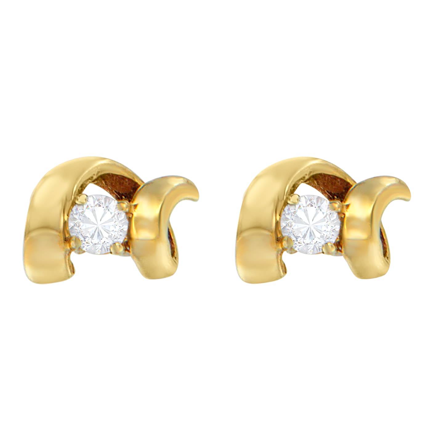 10K Yellow Gold 1/10ctw Round Brilliant-Cut Diamond Espira