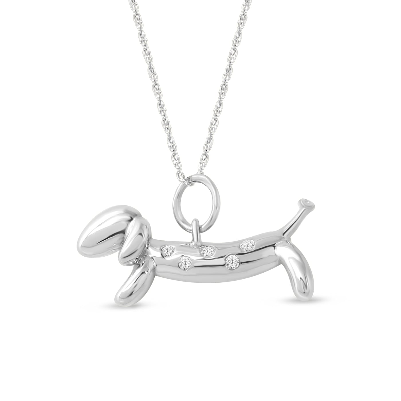 Diamond dachshund necklace deals