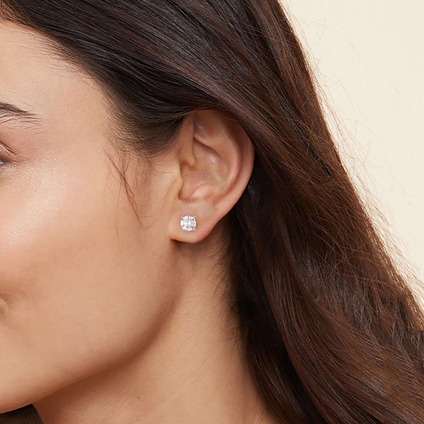 2ctw Round Lab-Grown Diamond Solitaire Stud Earrings in 14k