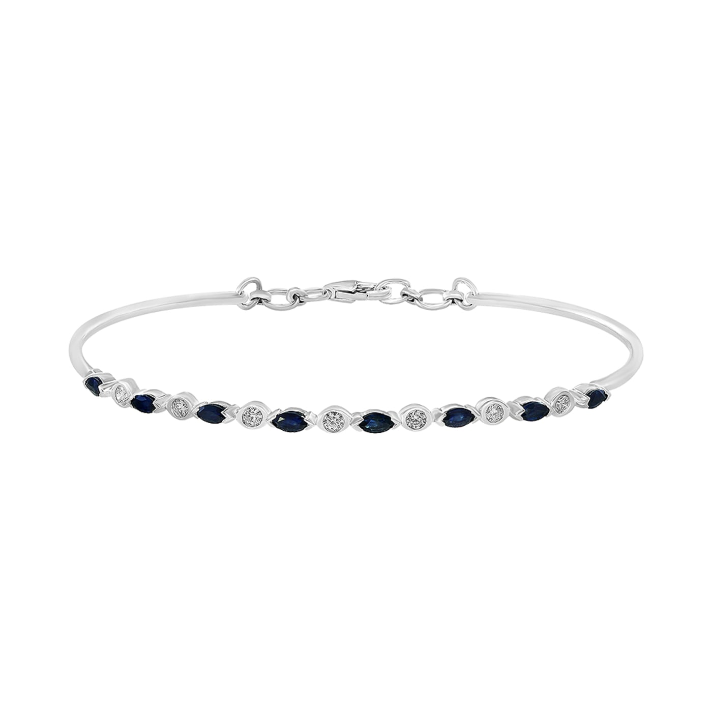 2.94 Carat Blue Titanium Diamond Cuff Bracelet