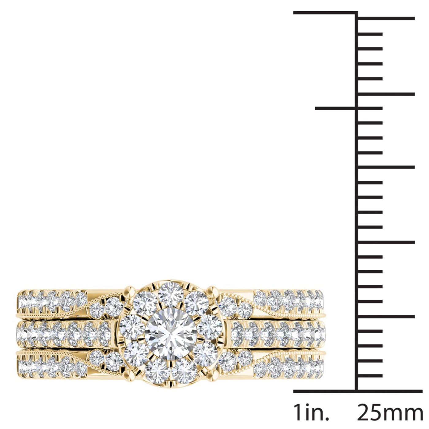 Diamond2Deal 14K Yellow Gold 1.0ctw Natural Diamond Engagement