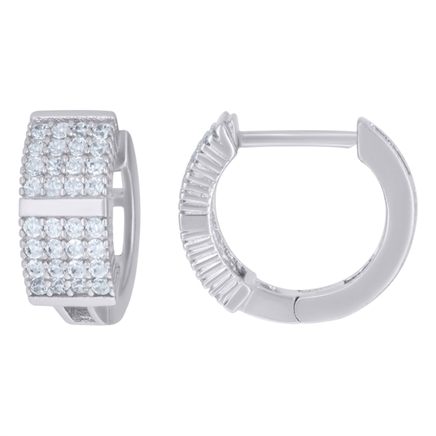 Diamond2Deal 925 Sterling Silver Cubic Zirconia Four Row
