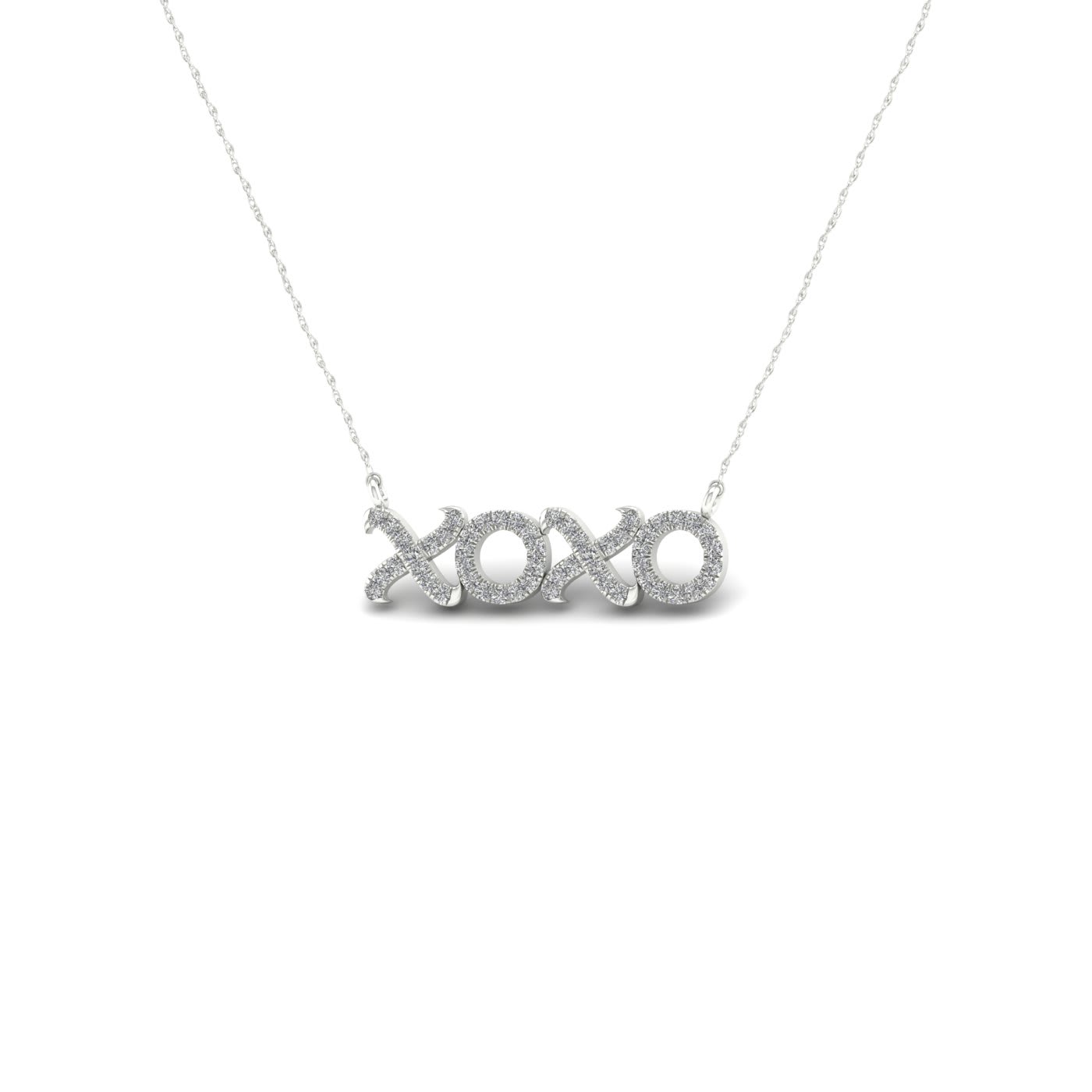 Xoxo necklace shop white gold