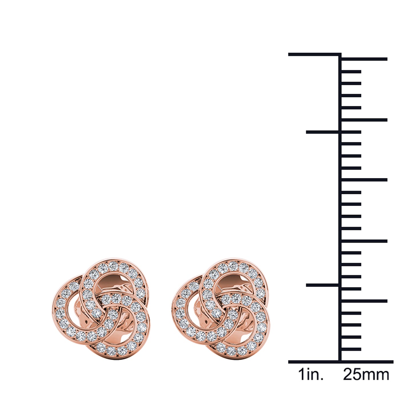 Pandora love knot earrings rose gold shop