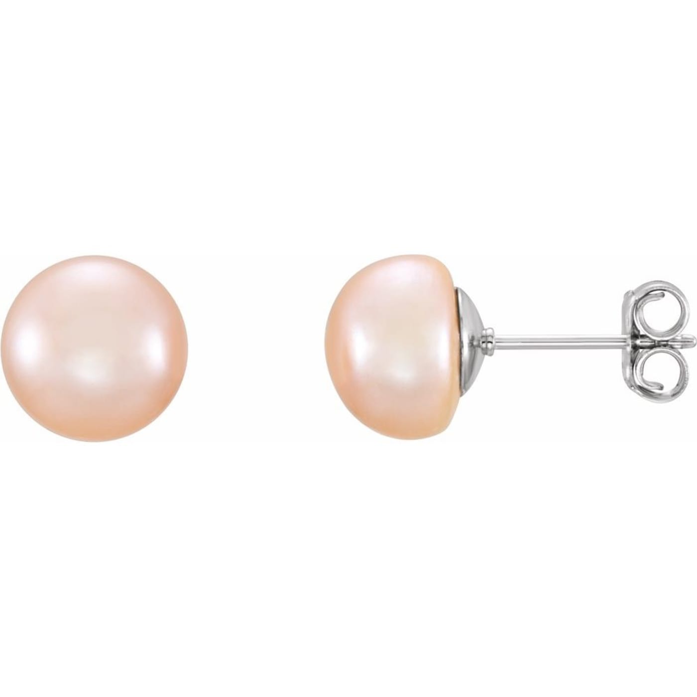 Pink freshwater clearance pearl earrings